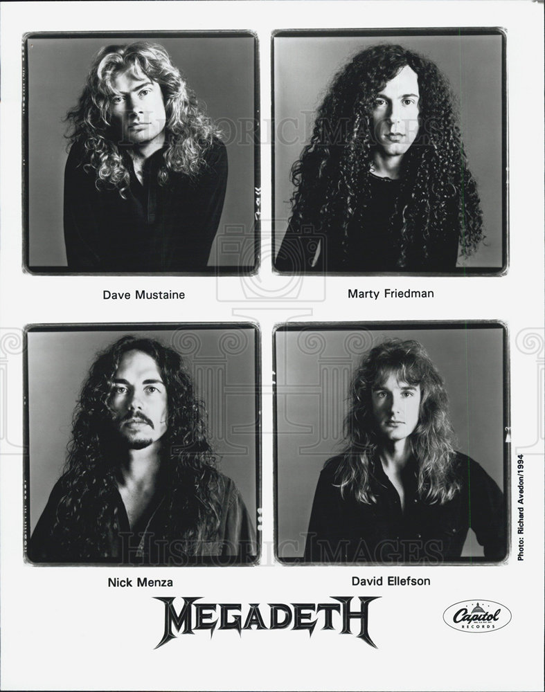 Megadeth 8 x 10 Autograph Reprint Dave Mustaine Marty Friedman David Ellefson 1 