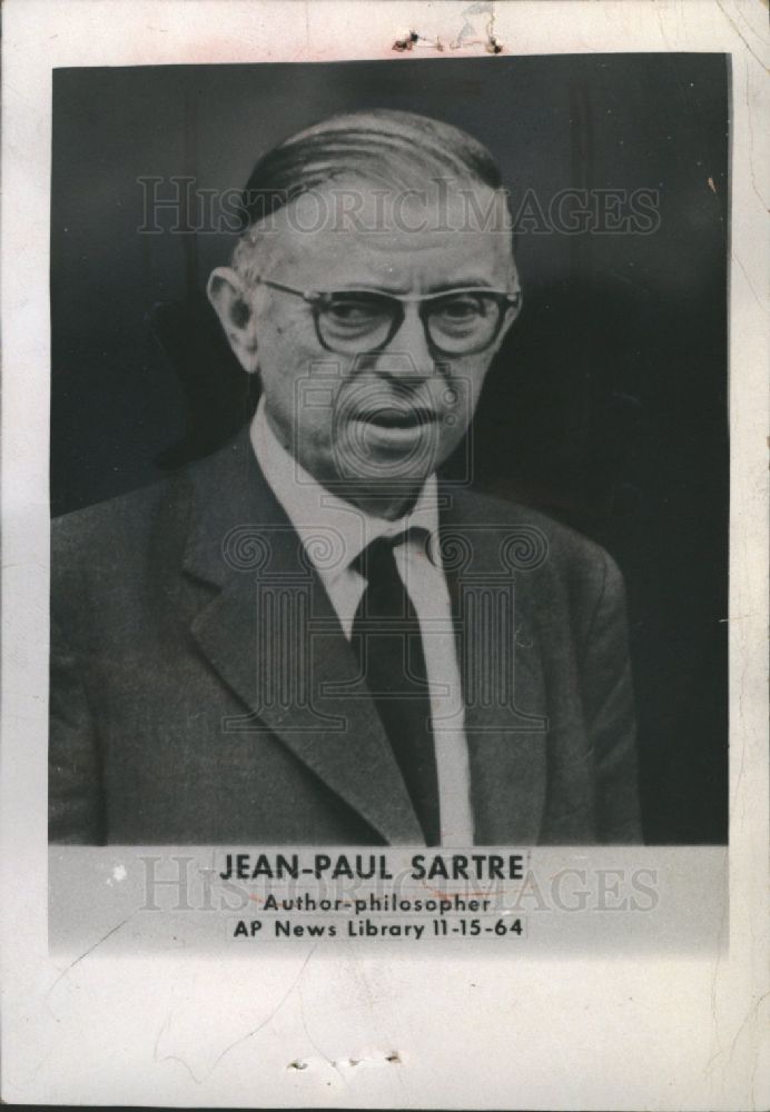 1964 Press Photo JeanPaul Sartre, author, philosopher Historic Images