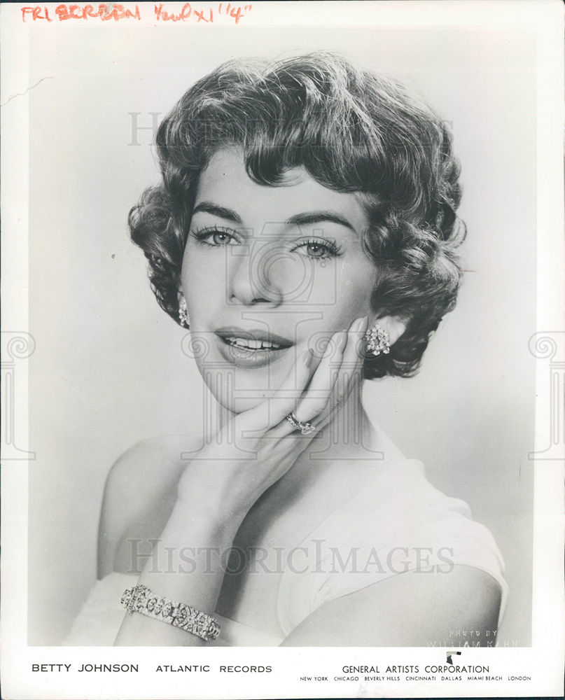 1959 Press Photo Betty Johnson pop singer recordings