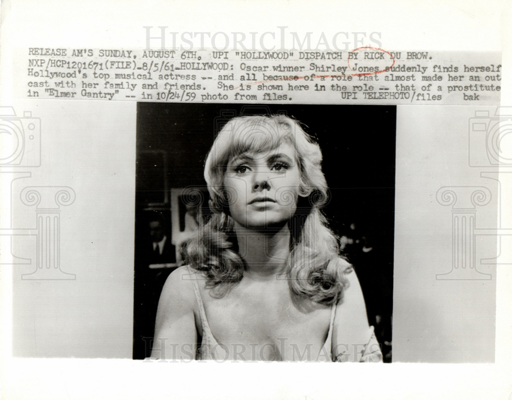 1961 Shirley Jones Us Actress Elmer Gantry Historic Images 1949