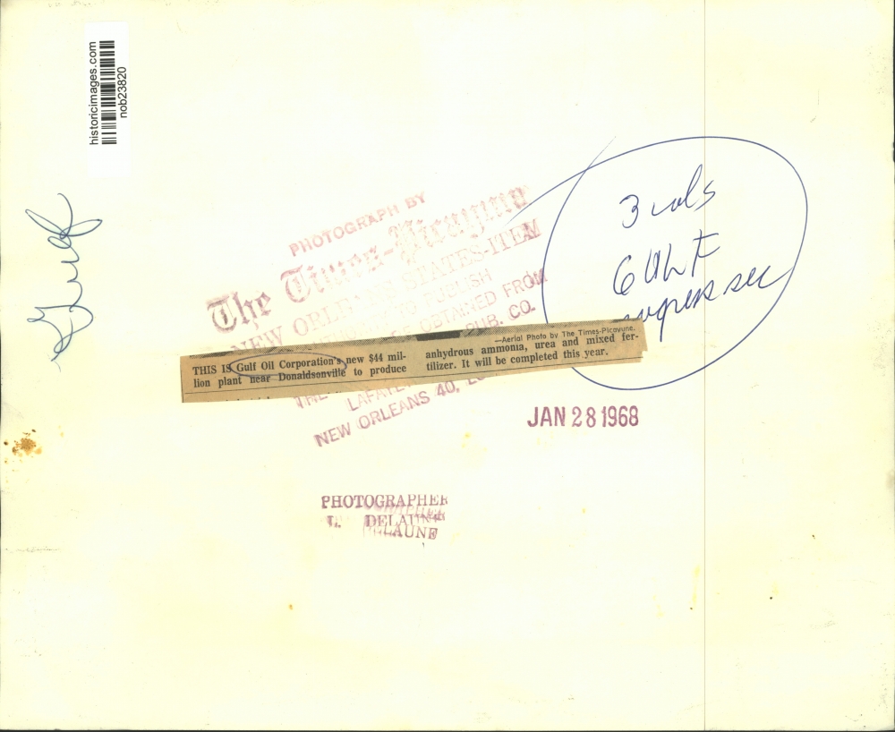 1968 Press Photo Gulf Oil Corporation's plant near Donaldsonville no