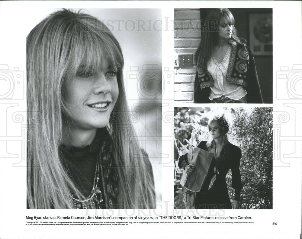1991 Press Photo Meg Ryan As Pamela Courson In The Doors.