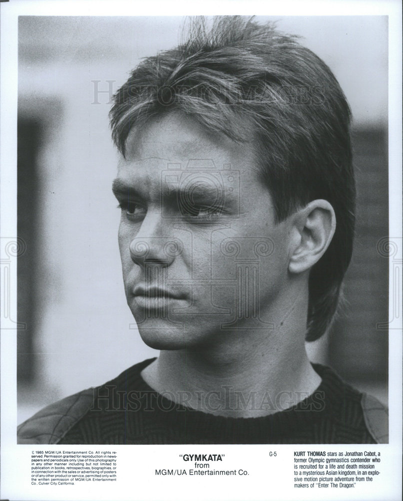 1985 Press Photo Kurt Thomas Actor Gymkata - Historic Images
