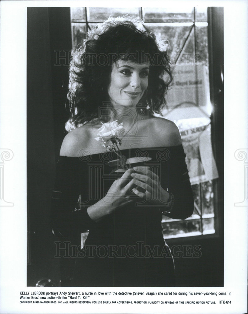 1990 Press Photo Kelly Lebrock Hard to kill Actress - Historic Images