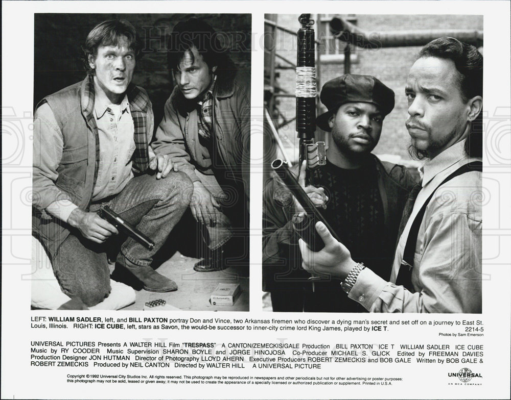 William Sadler Bill Paxton Ice Cube Ice T Actors Trespass 1992 vintage ...