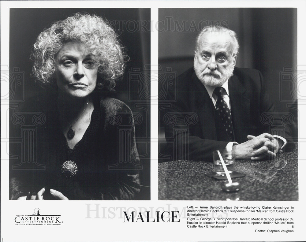 Anne Bancroft George C. Scott in Malice 1993 vintage promo photo print -  Historic Images