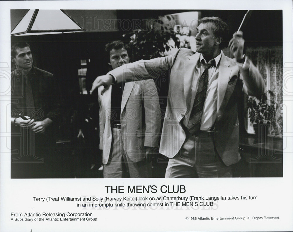 Treat Williams,Harvey Keitel, Frank Langella in The Men's Club 1986 vintage  promo photo print - Historic Images