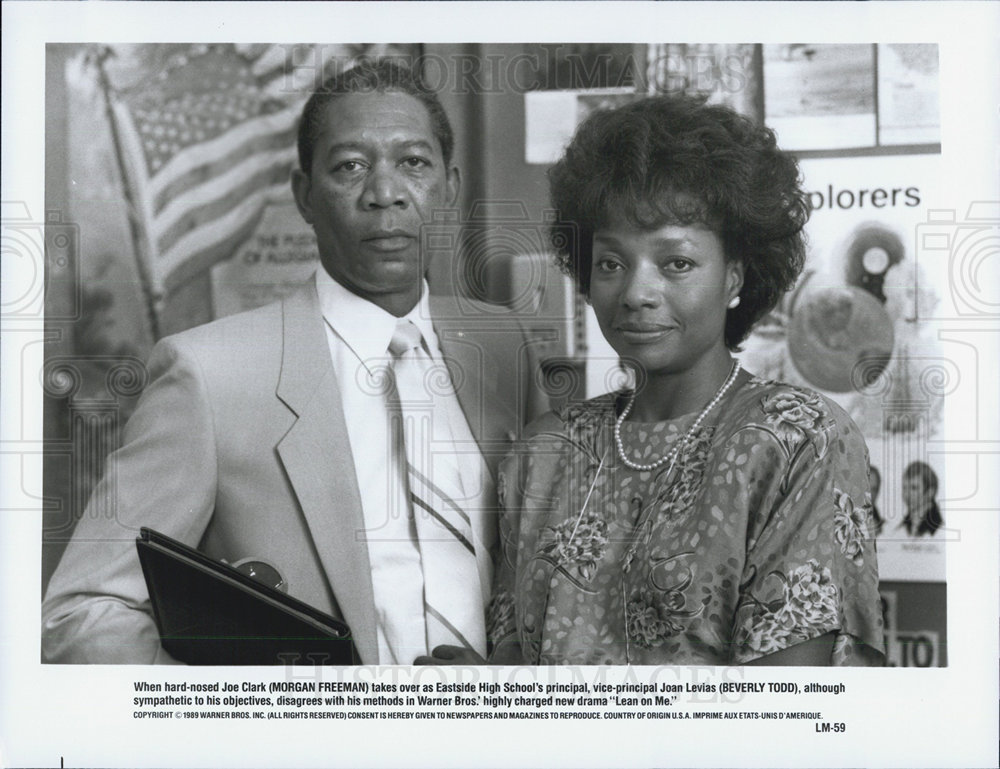 Morgan Freeman Actor Beverly Todd Actress Lean On Me Drama Film 1989 ...