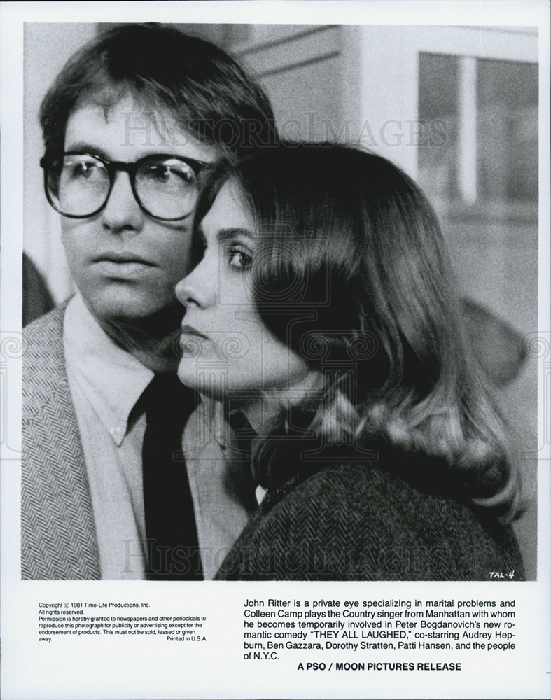 John Ritter & Colleen camp in They All Laughed 1981 vintage promo photo  print - Historic Images