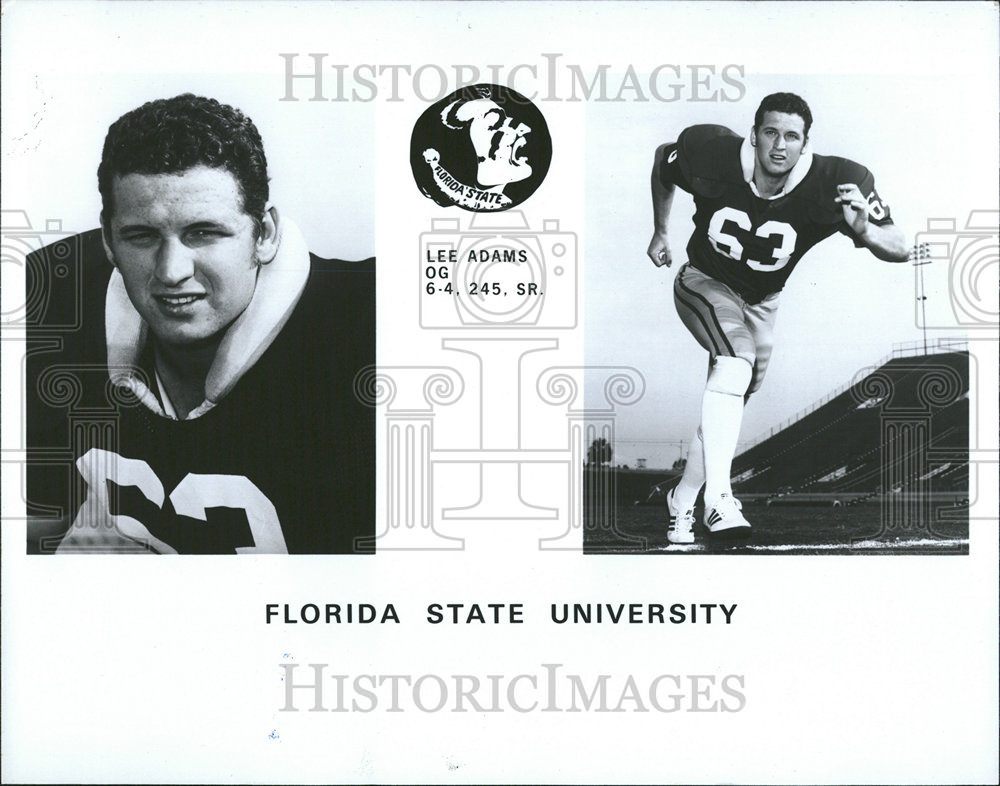 Press Photo Lee Adams Florida State University football Player ...