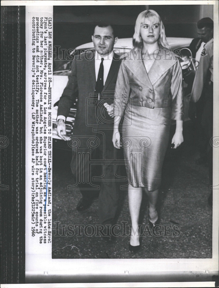 1960 Press Photo Beverly Aadland Errol Flynn Los Angeles Florence Superior ...
