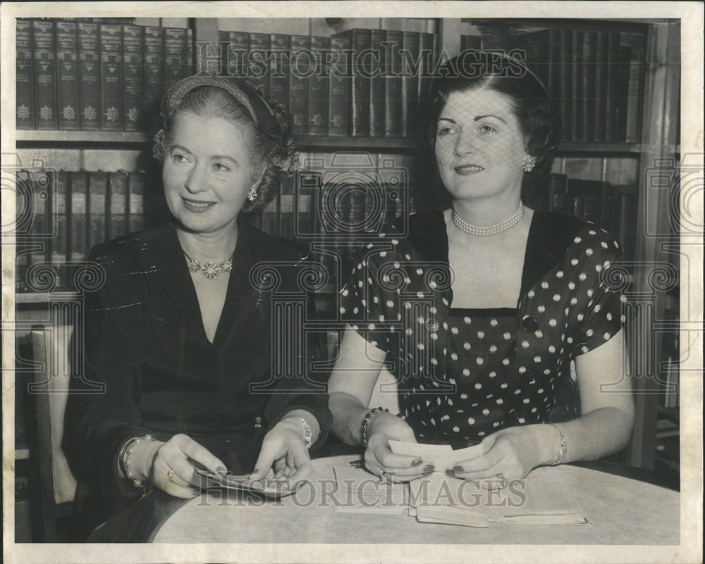 1952 Press Photo Mrs William Lancaster Mrs John Ryan Preparation Card ...