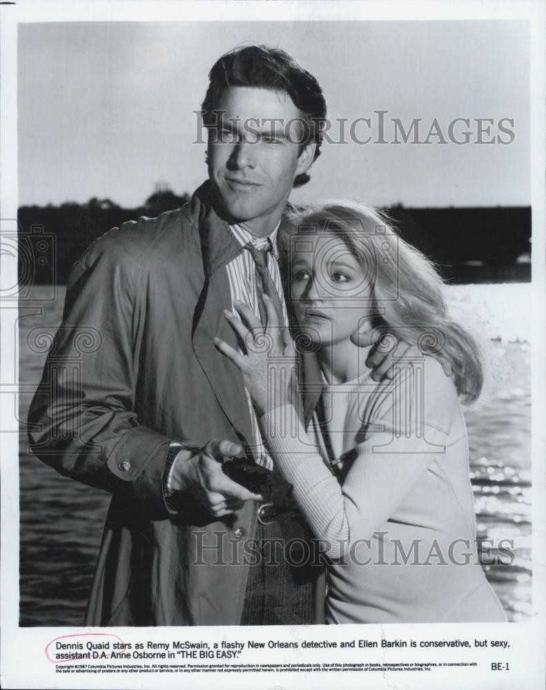 Dennis Quaid Ellen Barkin Actors Big Easy 1987 Vintage Press Photo Print -  Historic Images