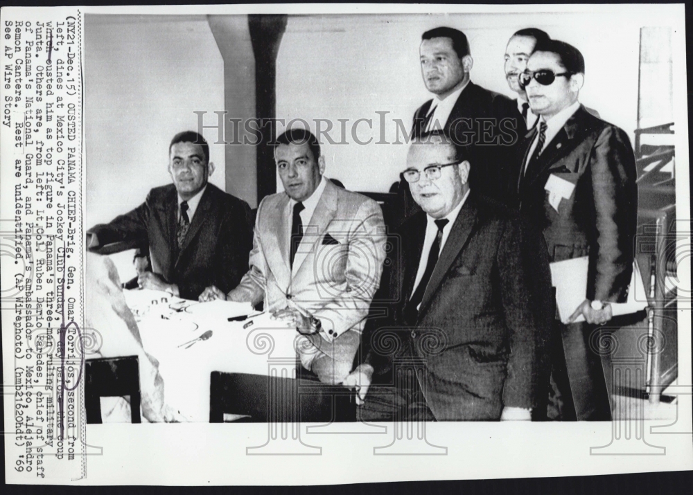 General Omar Torrijos Mexico City Jockey Club Panama 1969 Vintage Press  Photo Print - Historic Images