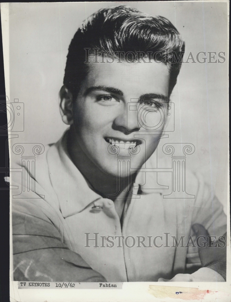 Actor Fabian Forte 1962 Vintage Press Photo Print - Historic Images