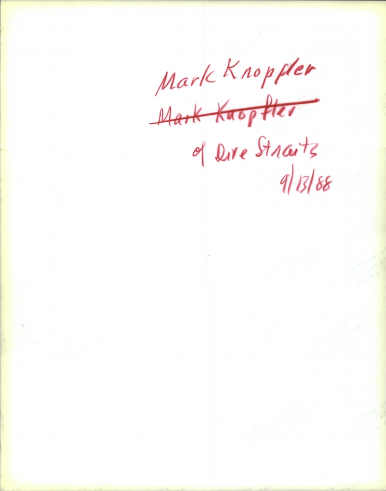 Mark Knopfler: the dive