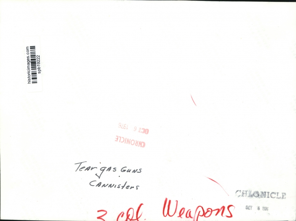 1976 Teargas gun and canister Historic Images