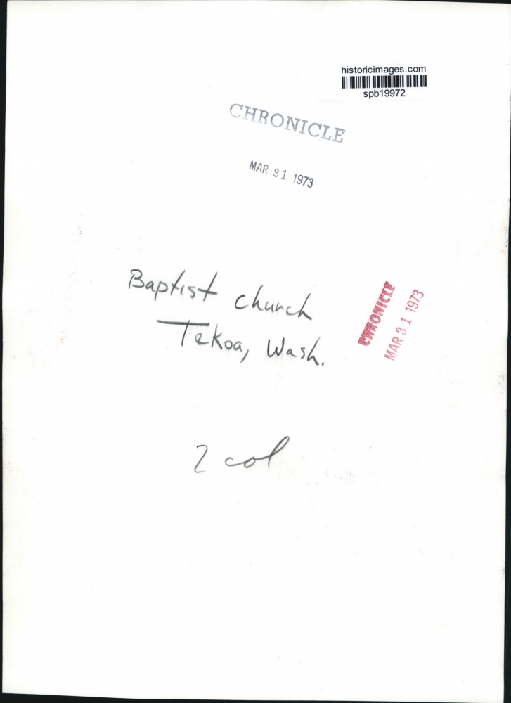 1973 Press Photo Baptist Church, Tekoa, Washington spb19972